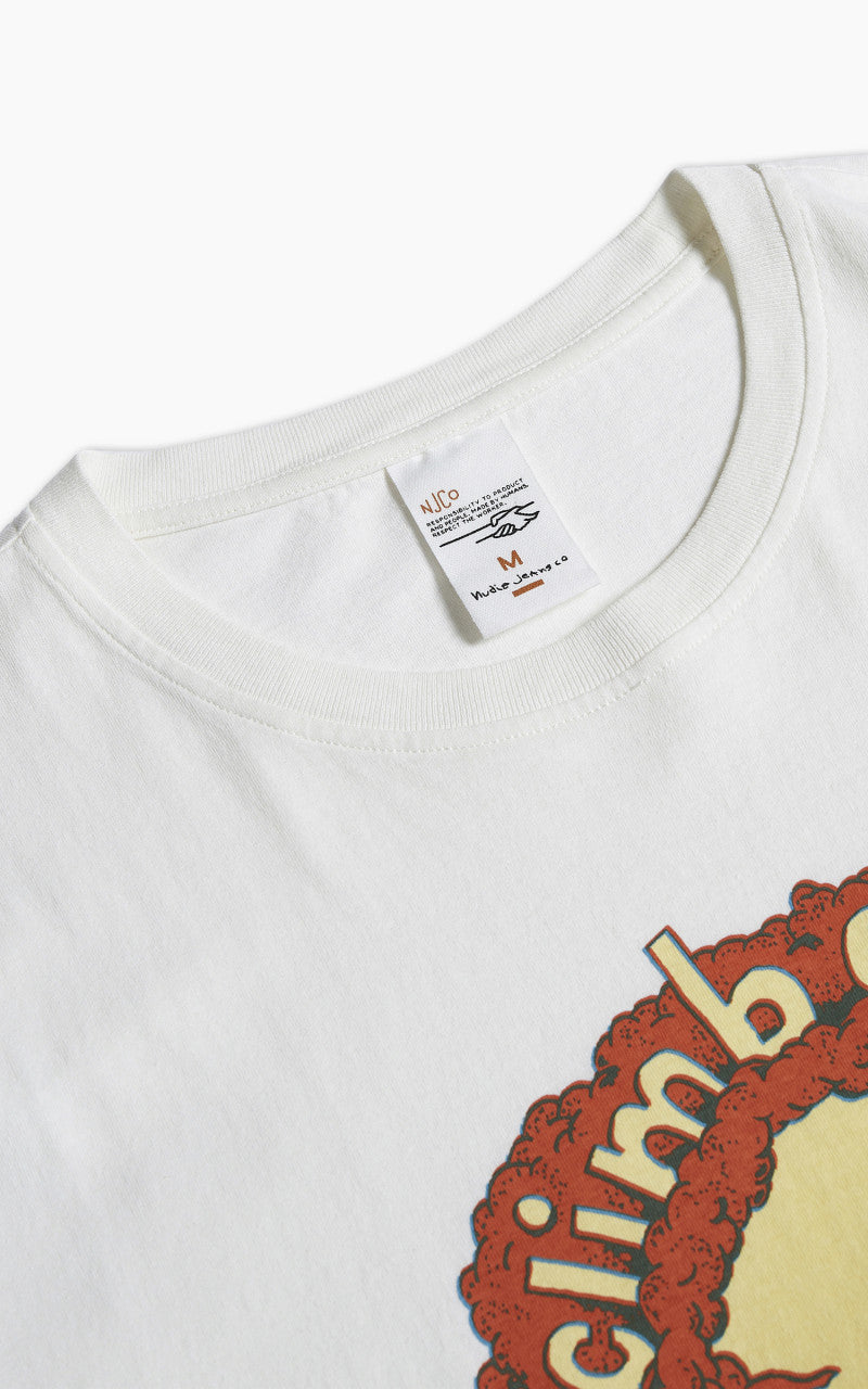 Nudie Jeans Roy Every Mountain Chalk White