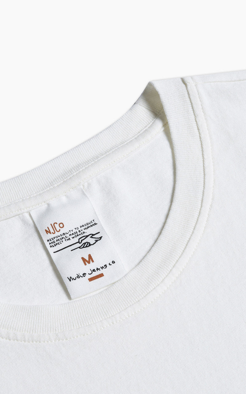 Nudie Jeans Roy Pause And Play Chalk White