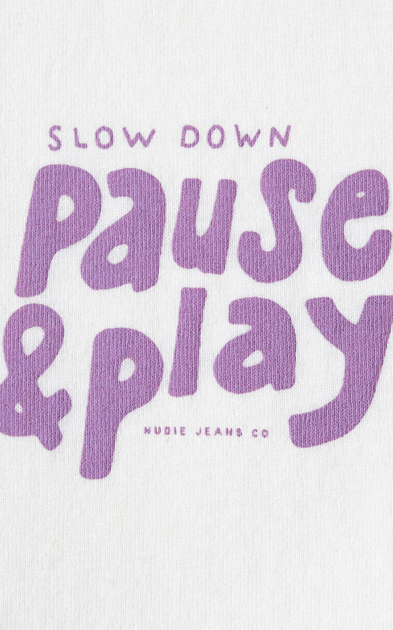 Nudie Jeans Roy Pause And Play Chalk White
