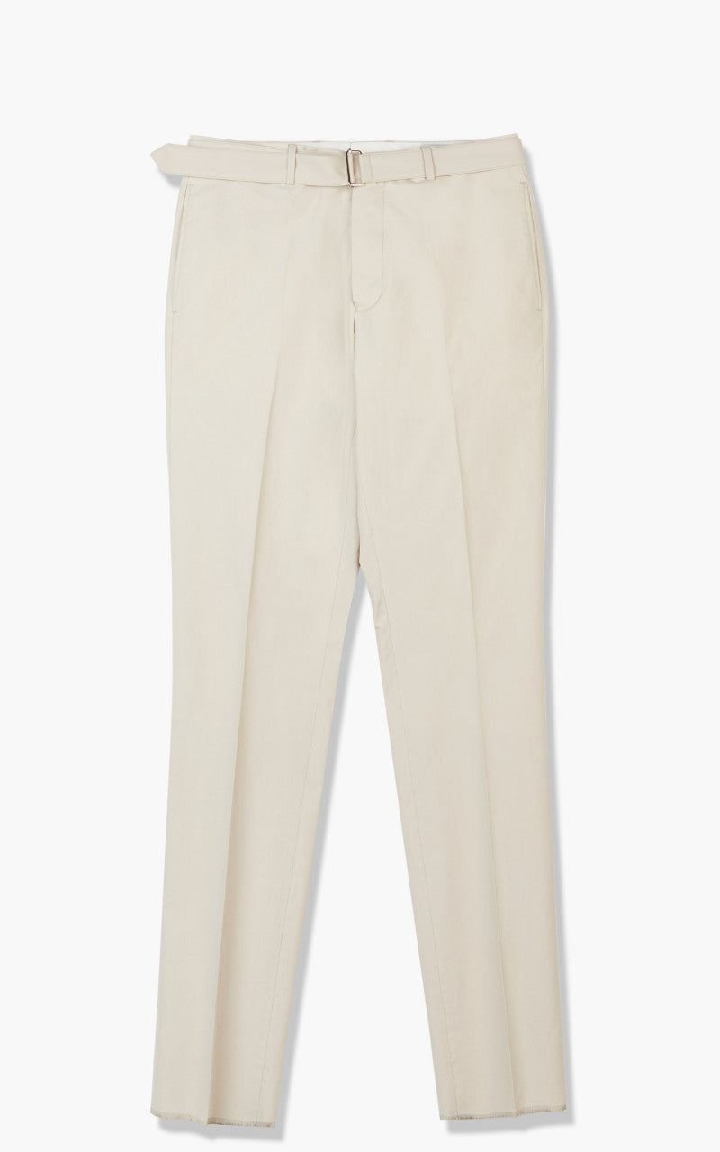 Officine Generale Paul Pants Italian Cotton Poplin Cream