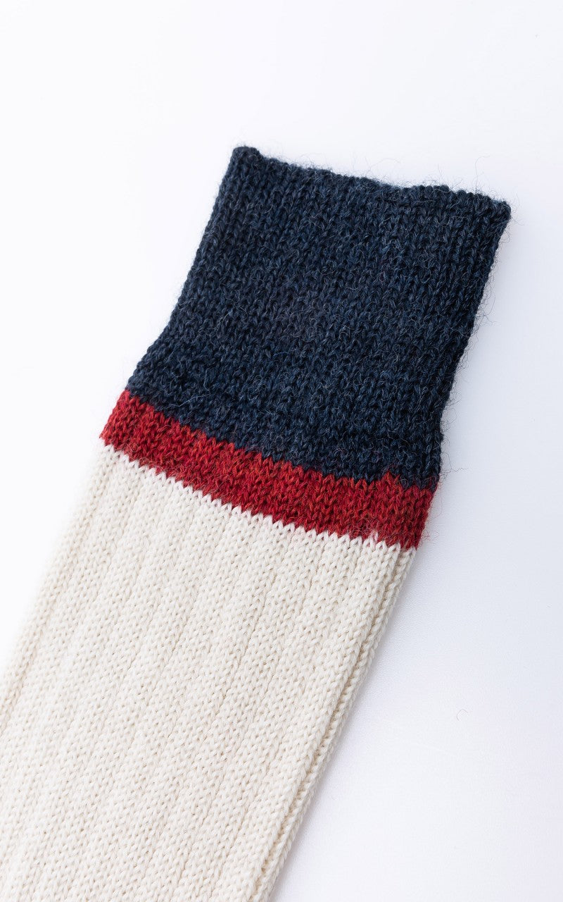 Merz b. Schwanen S73 Retro Sport Socks Nature/Dark Red