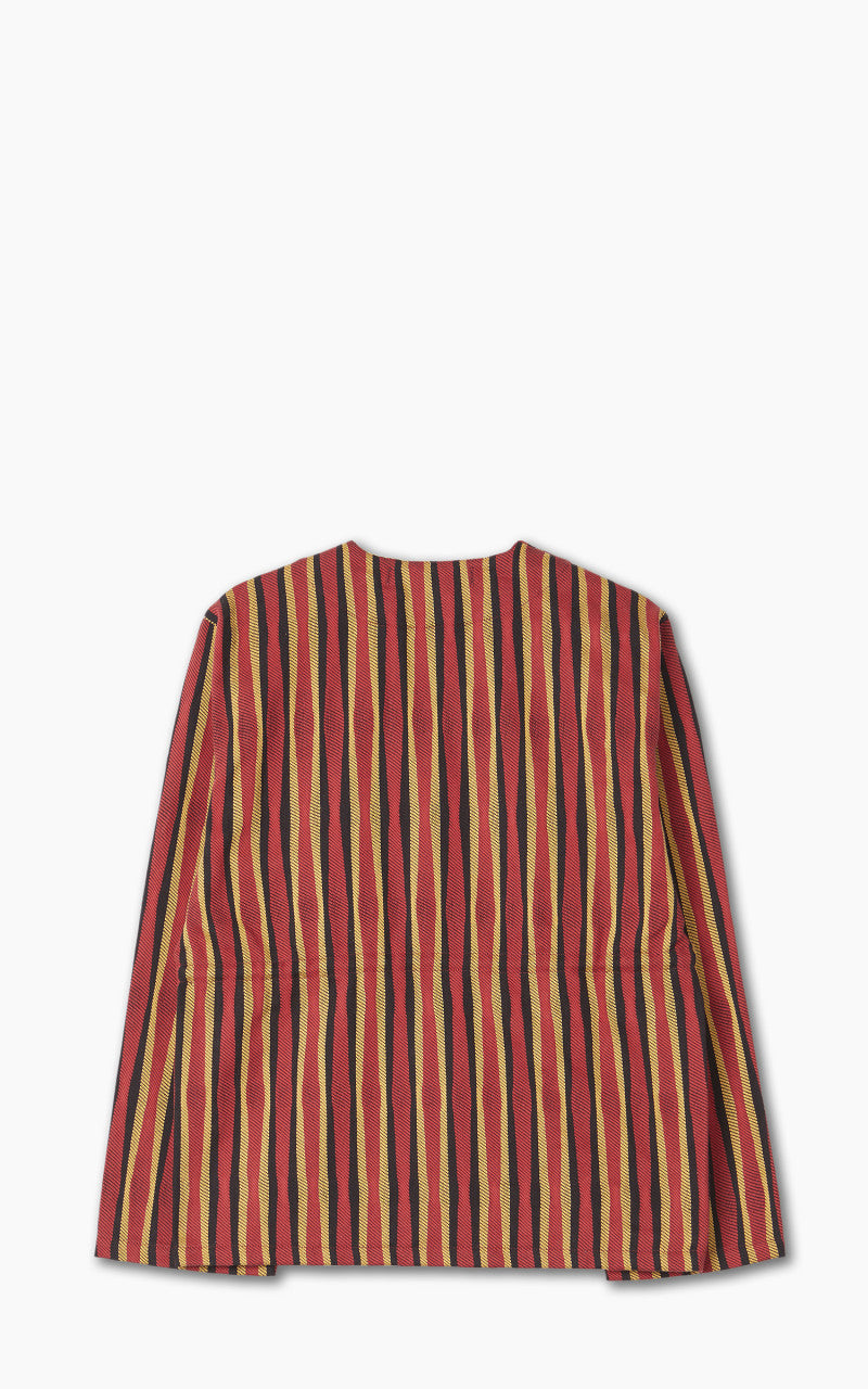 Samurai Jeans SJMJ23-LNR “Drunk Stripe" Flannel Liner Jacket Red
