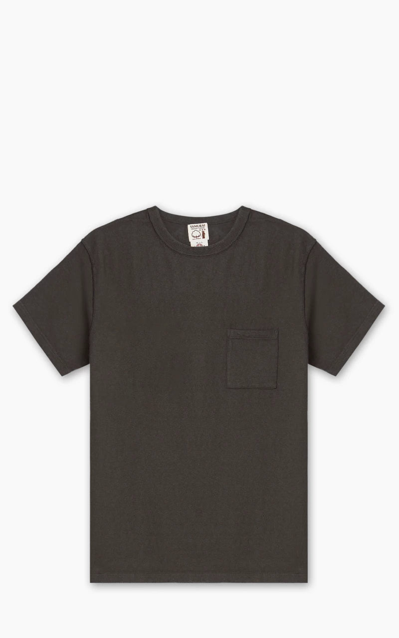 Samurai Jeans SJST-SC03 Japanese Cotton Made Pocket Tee Kuromame