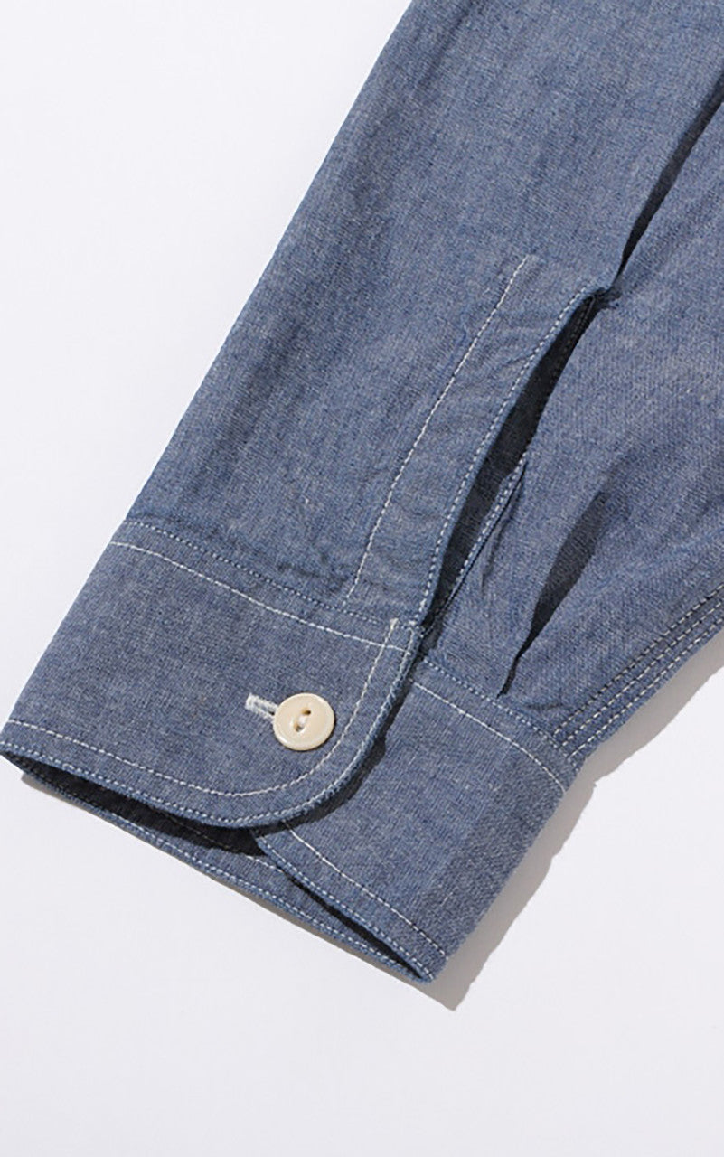 Sugar Cane SC27850 Blue Chambray Work Shirt One Wash Blue