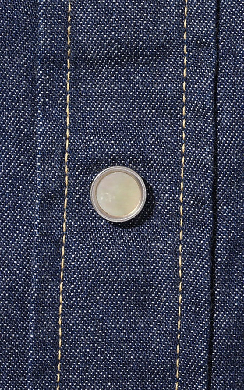 Sugar Cane SC28190 Blue Denim Western Shirt One Wash Indigo