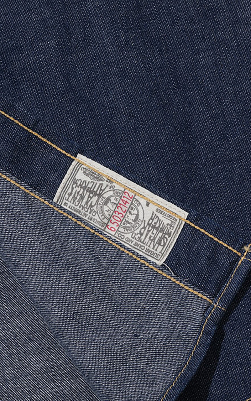 Sugar Cane SC28190 Blue Denim Western Shirt One Wash Indigo