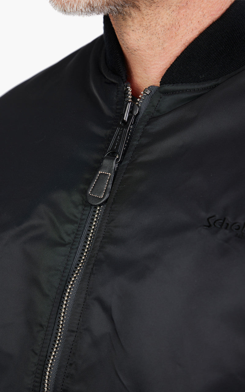 Schott NYC Airforce 90s Fit MA-1 Bomber Jacket Black