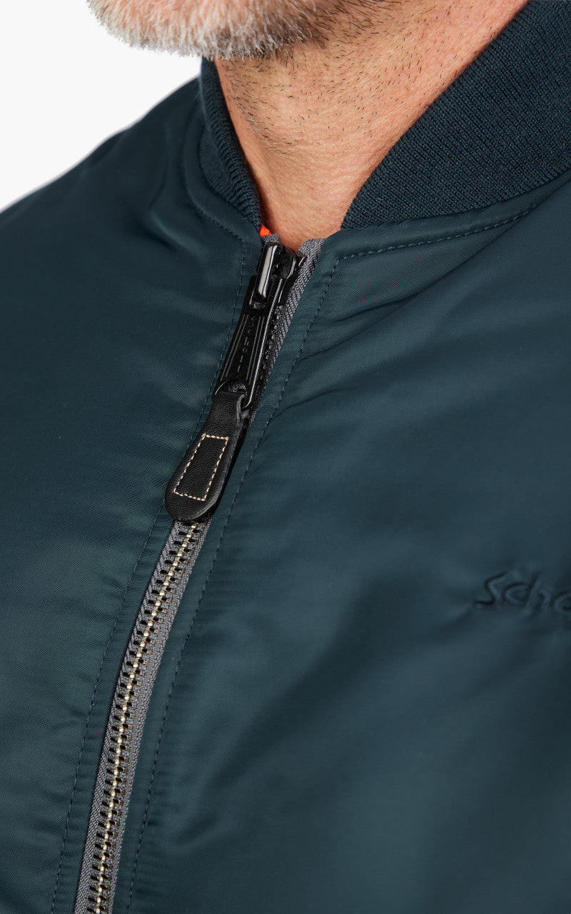 Schott NYC Airforce 90s Fit MA-1 Bomber Jacket Navy