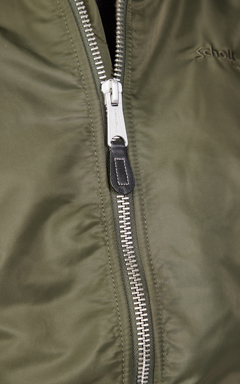 Schott NYC Hooded Airforce Bomber Jacket Army Khaki