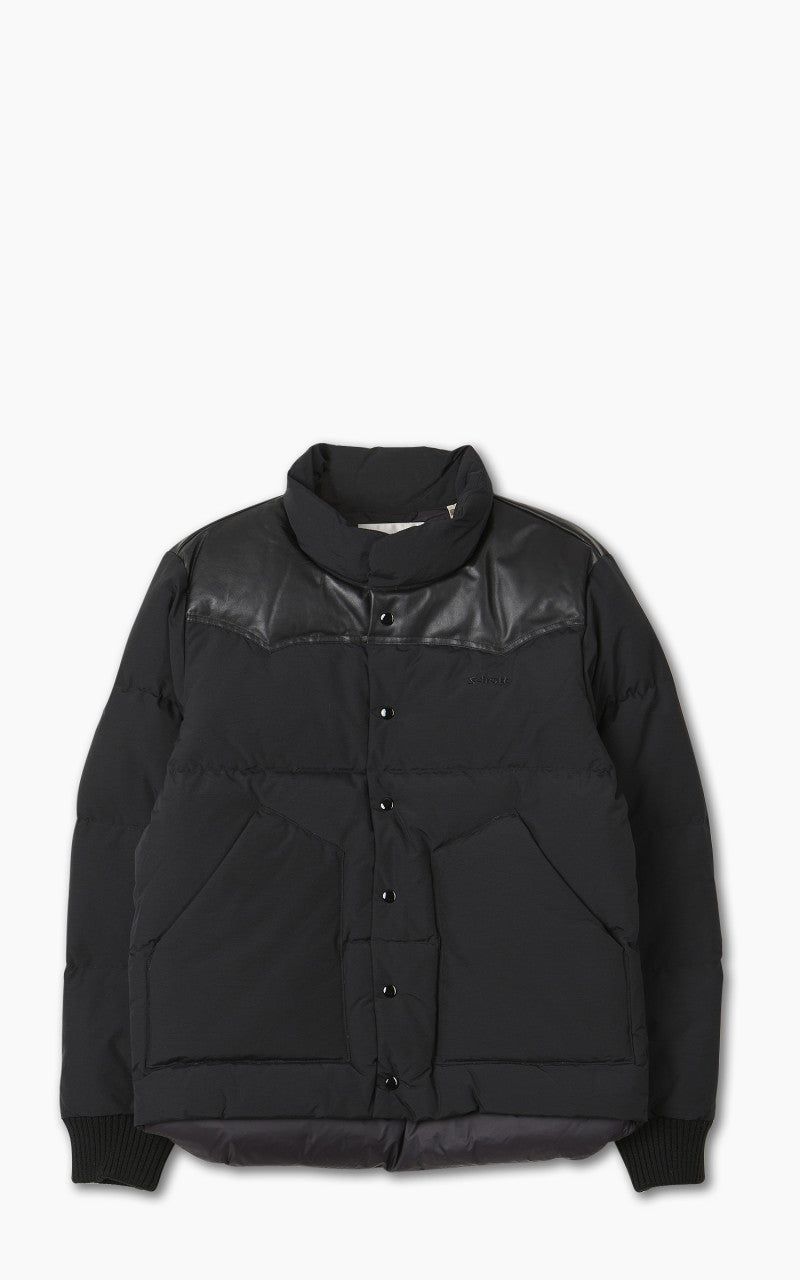 Schott NYC Blackburn Rancher Puffer Jacket Black