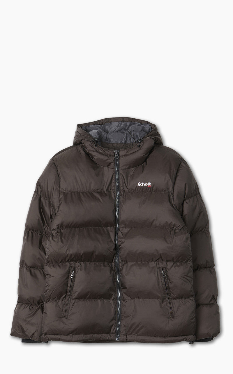 Schott NYC IDAHO2 Puffer Jacket Dark Brown