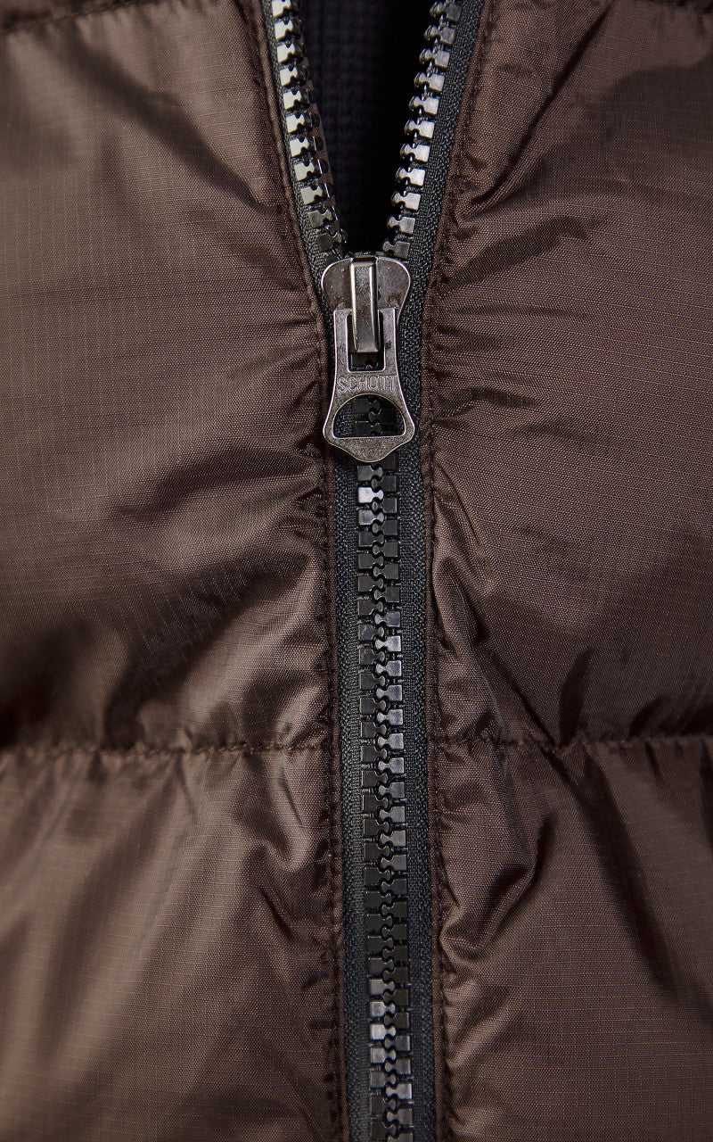 Schott NYC IDAHO2 Puffer Jacket Dark Brown