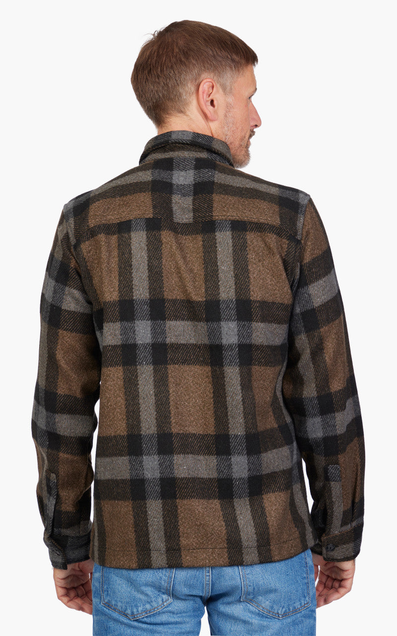Schott NYC Overshirt Khaki Check
