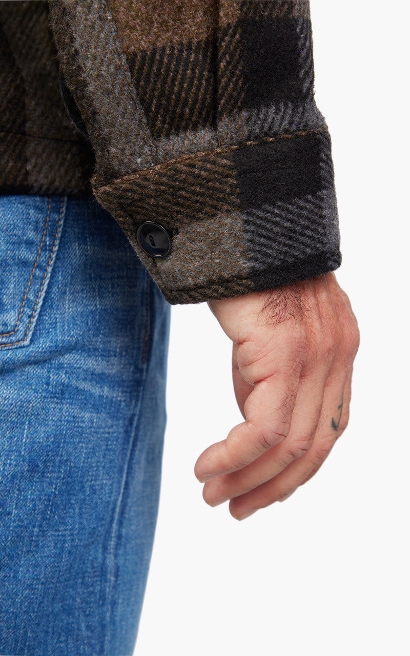 Schott NYC Overshirt Khaki Check