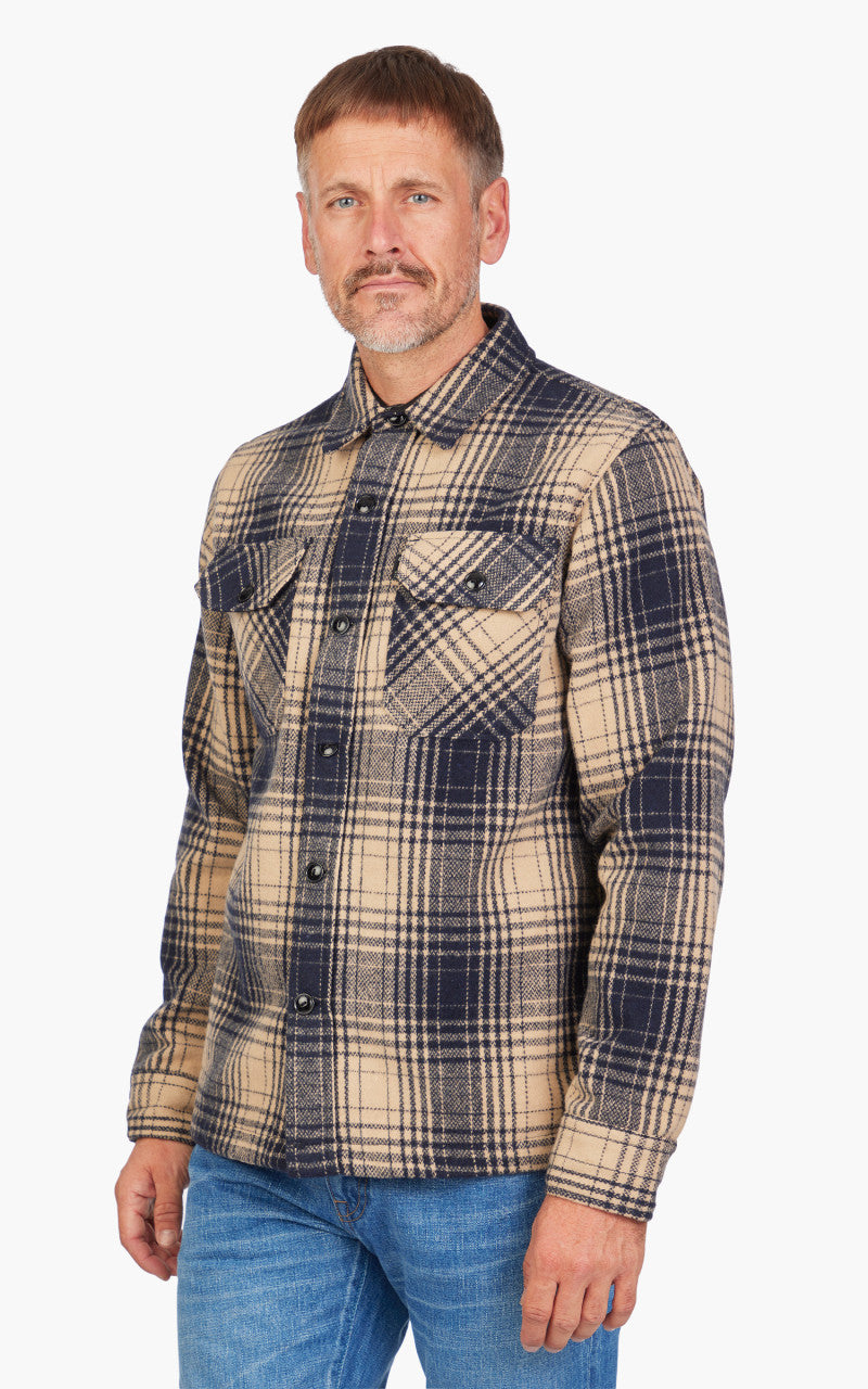 Schott NYC Overshirt Dark Navy Check