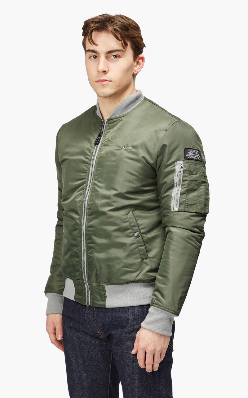 Schott NYC Airforce RS Bomber Jacket Sage Khaki