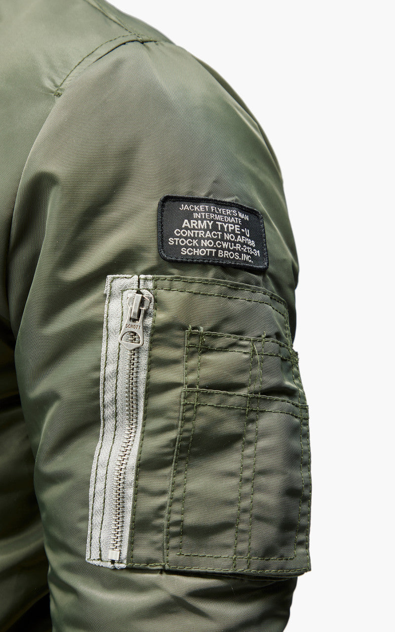 Schott NYC Airforce RS Bomber Jacket Sage Khaki
