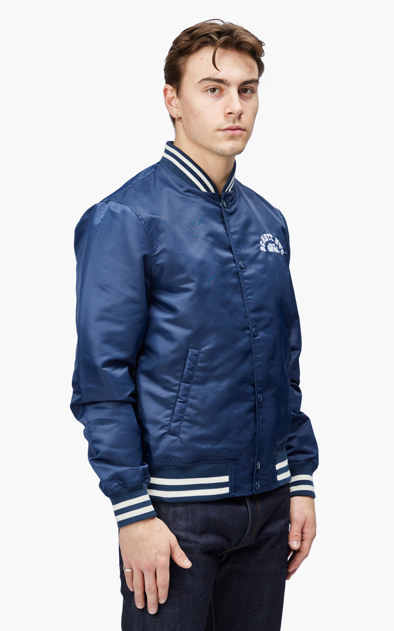 nm-2406.Schott ショット NYLON VARSITY JACKET Schott NYC Princeton1 Varsity Jacket Midnight