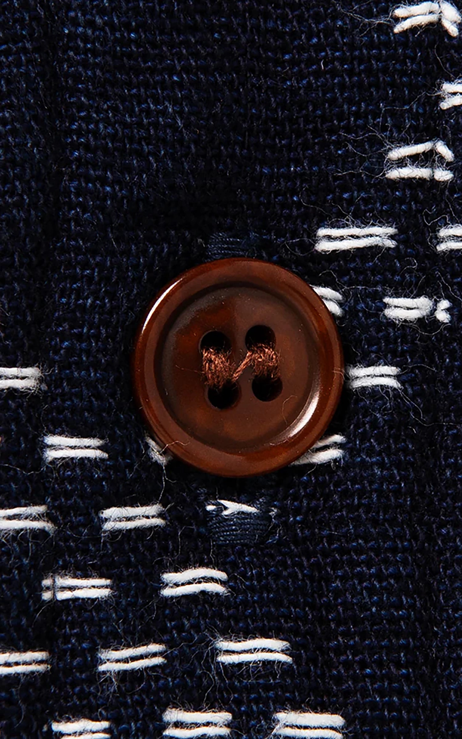 Studio D'Artisan 5728 Indigo Sashiko Dobby Work Shirt Indigo