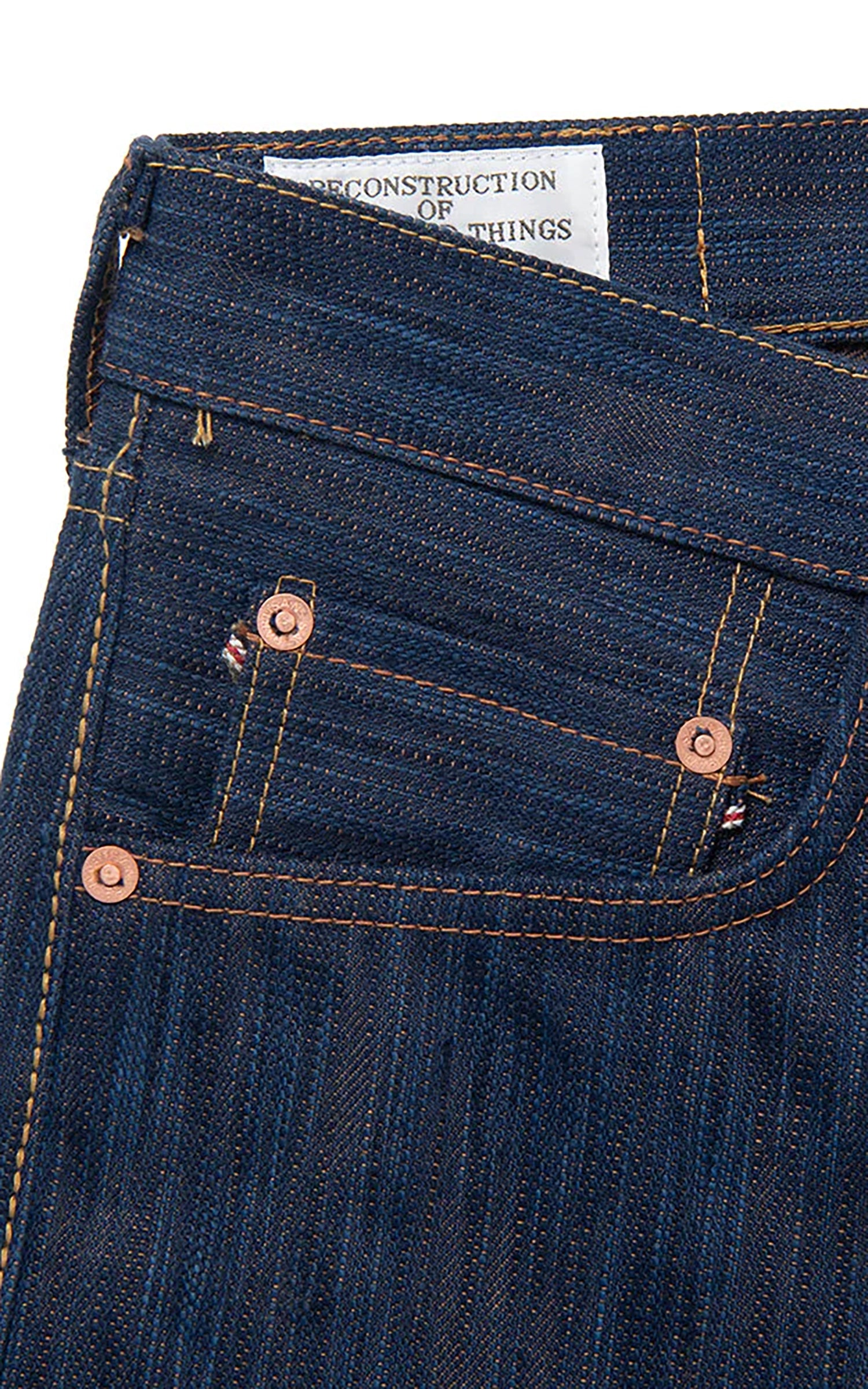 Studio D'Artisan D1905 "Awa Sho-Ai Kakishibu" Regular Straight Selvedge Jeans One Wash Indigo