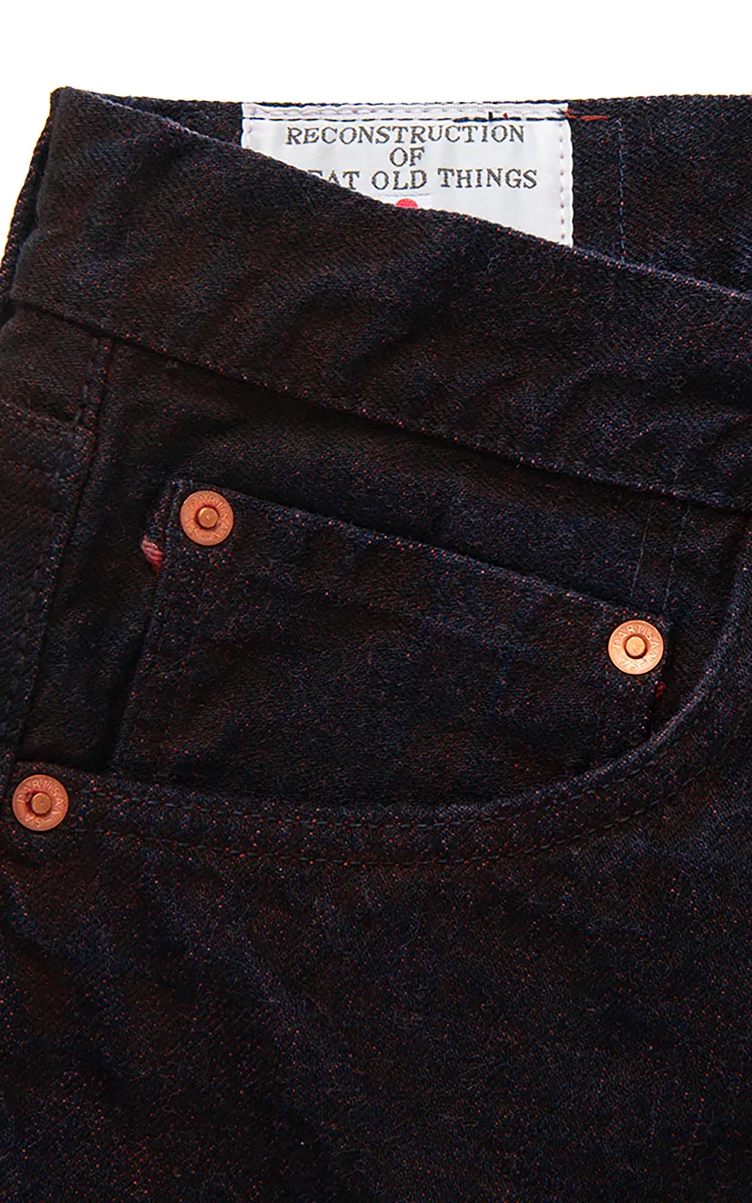 Studio D'Artisan D1908 "Begala-Dye" Relaxed Tapered Selvedge Jeans Indigo/Red