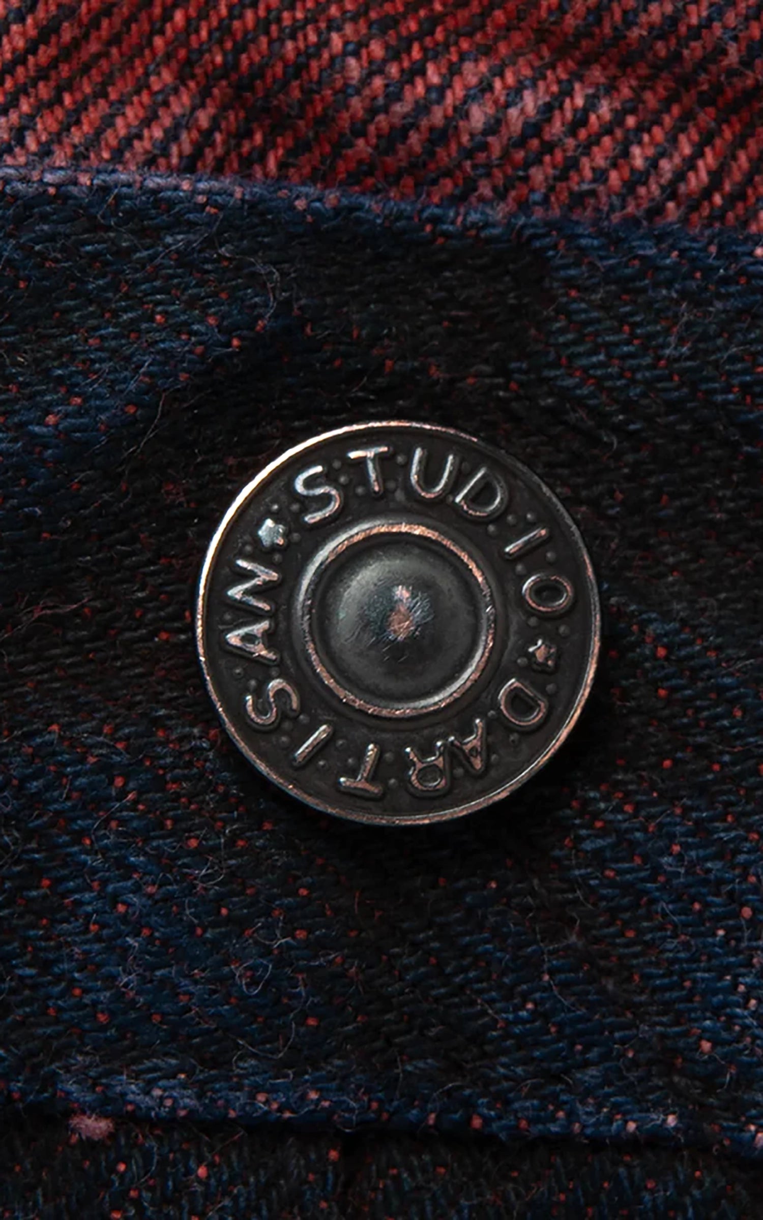 Studio D'Artisan D1908 "Begala-Dye" Relaxed Tapered Selvedge Jeans Indigo/Red