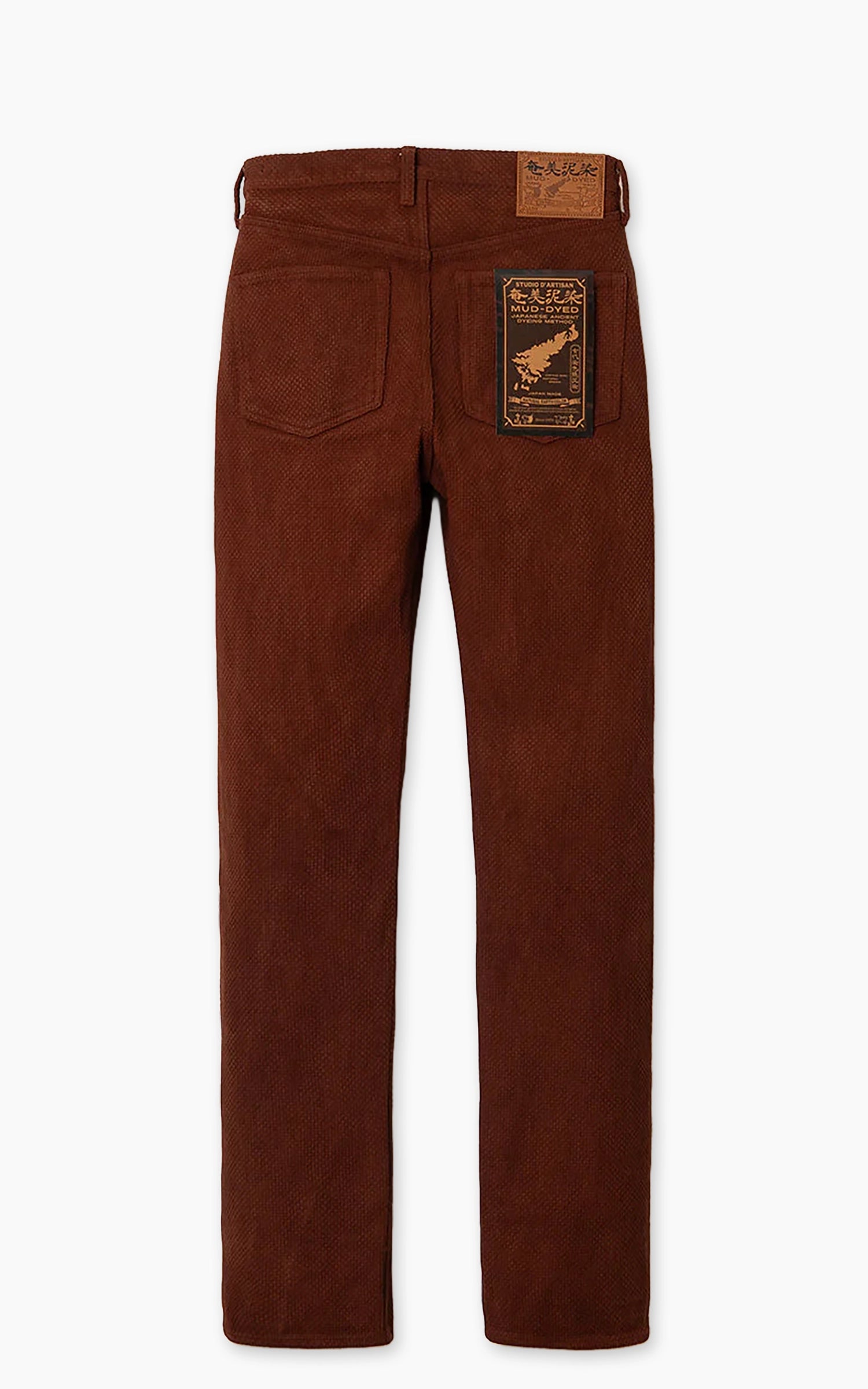 Studio D'Artisan 1914 Amami Oshima Mud-Dyed Sashiko Jeans Brown