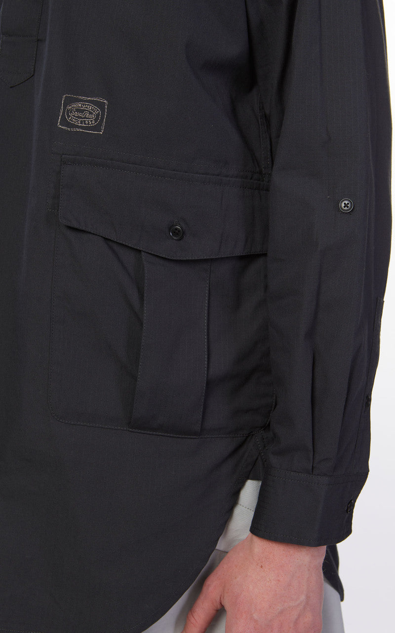 Snow Peak Takibi Light Ripstop Pullover Shirt Black