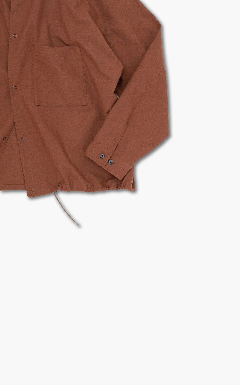 Still By Hand Wool Mix Coach Shirt Brick