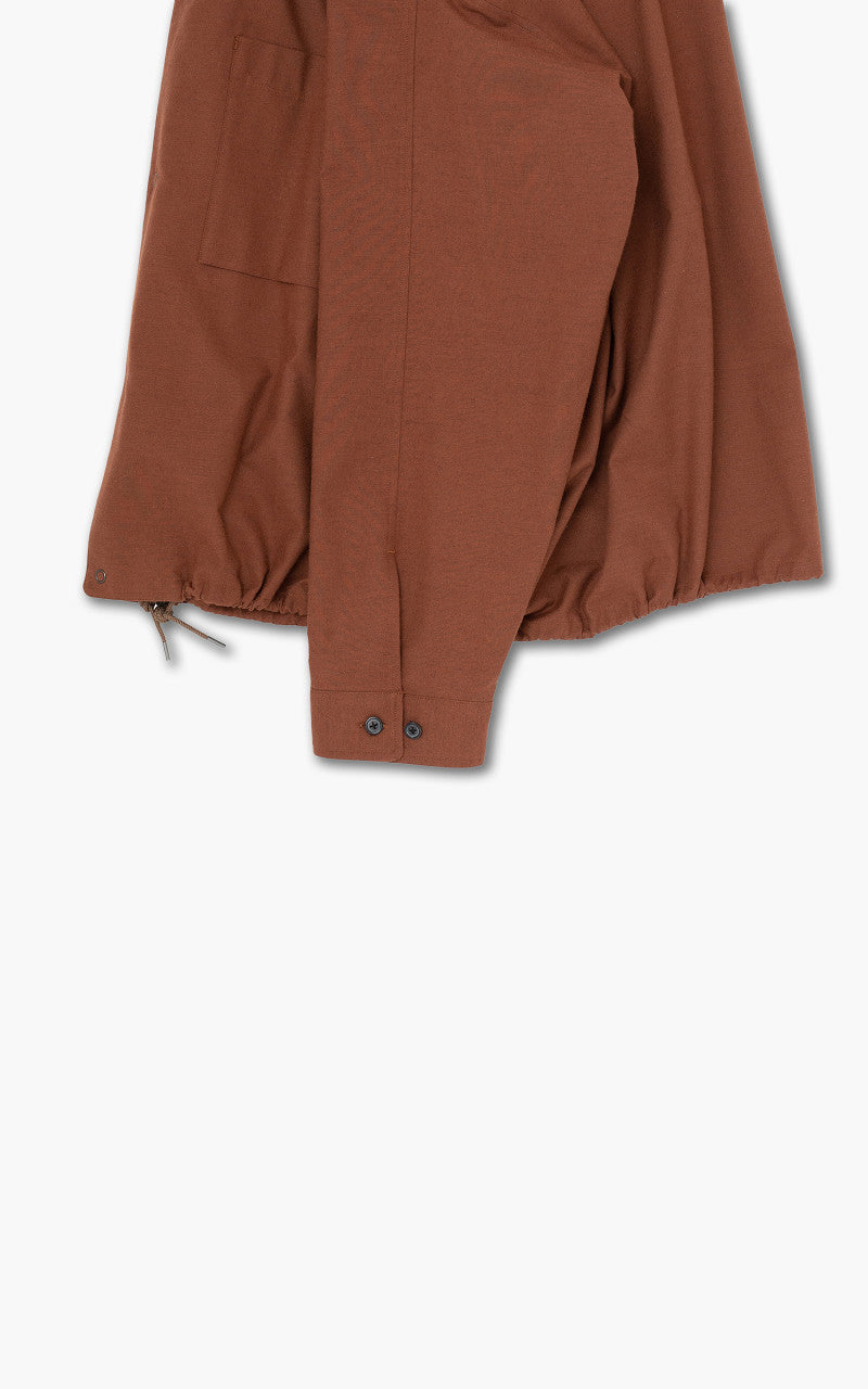 Still By Hand Wool Mix Coach Shirt Brick