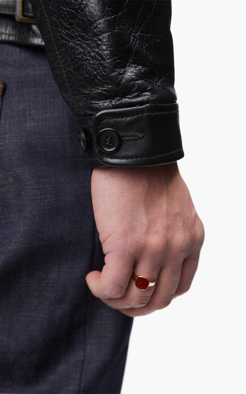 Shangri-La Heritage Cossack Horsehide Leather Jacket Black