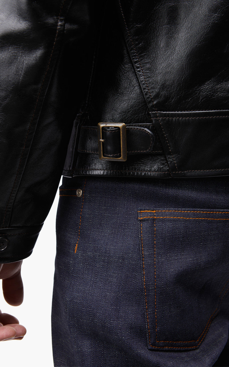 Shangri-La Heritage Cossack Horsehide Leather Jacket Black