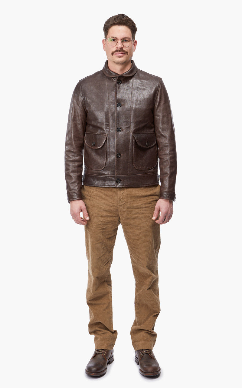 Shangri-La Heritage Cossack Lambskin Leather Jacket Testa di Moro