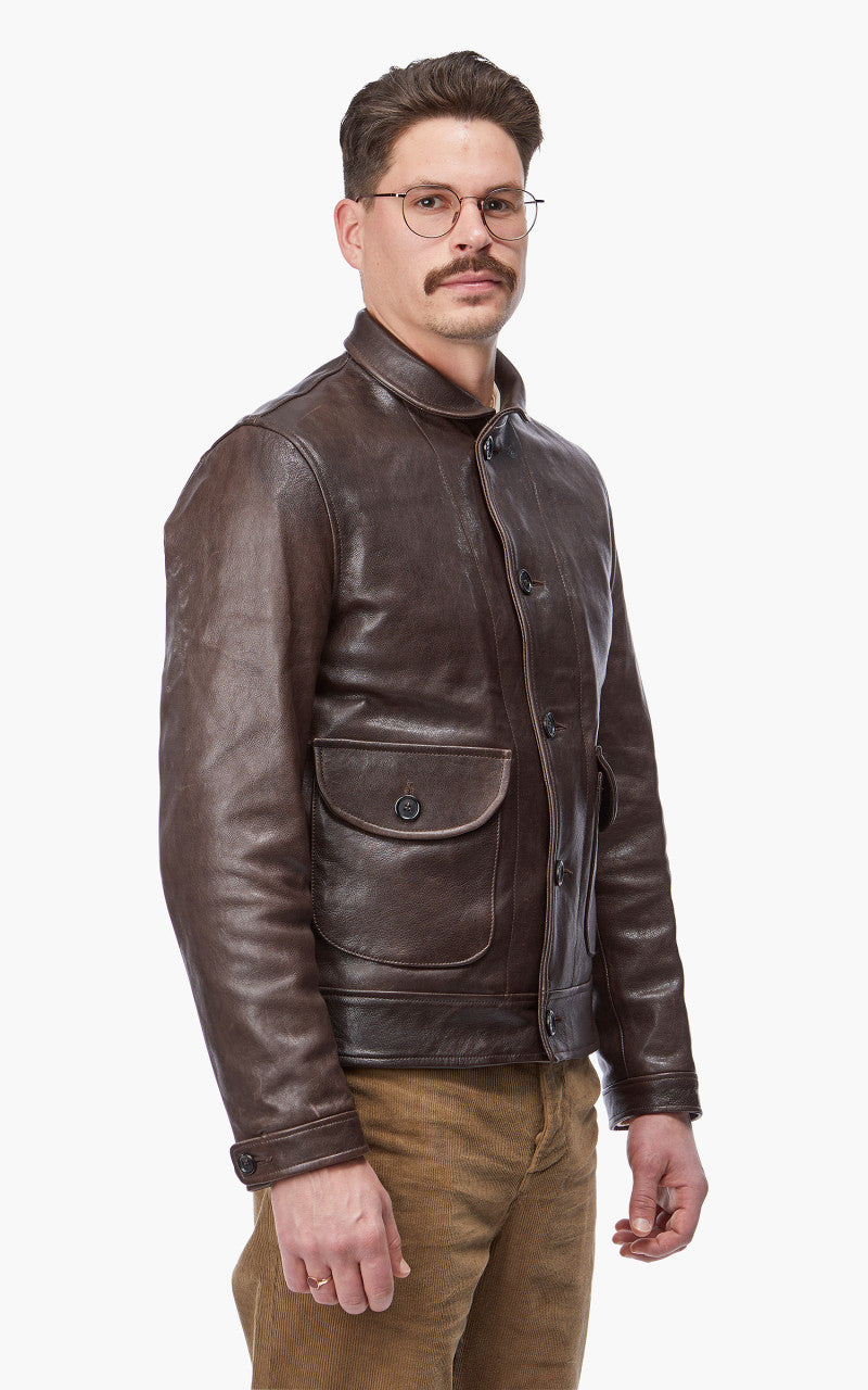 Shangri-La Heritage Cossack Lambskin Leather Jacket Testa di Moro
