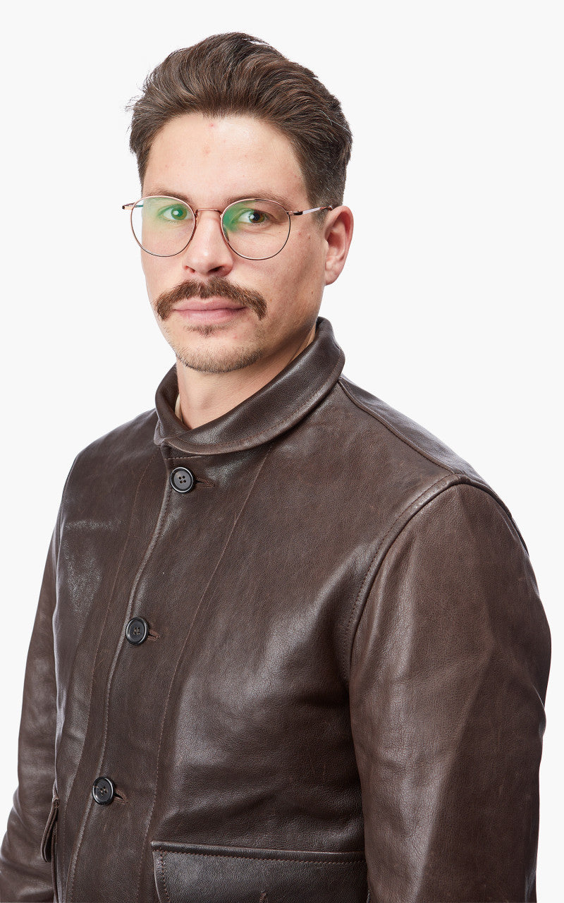 Shangri-La Heritage Cossack Lambskin Leather Jacket Testa di Moro