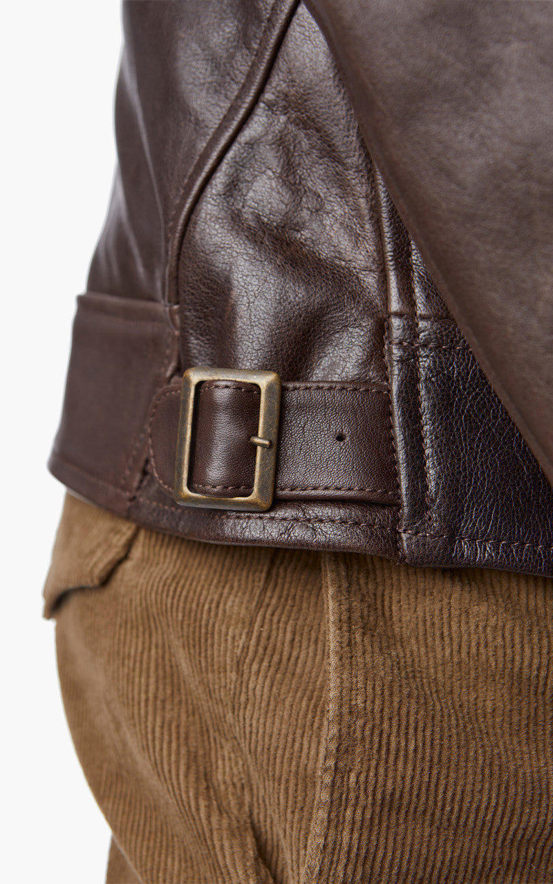 Shangri-La Heritage Cossack Lambskin Leather Jacket Testa di Moro