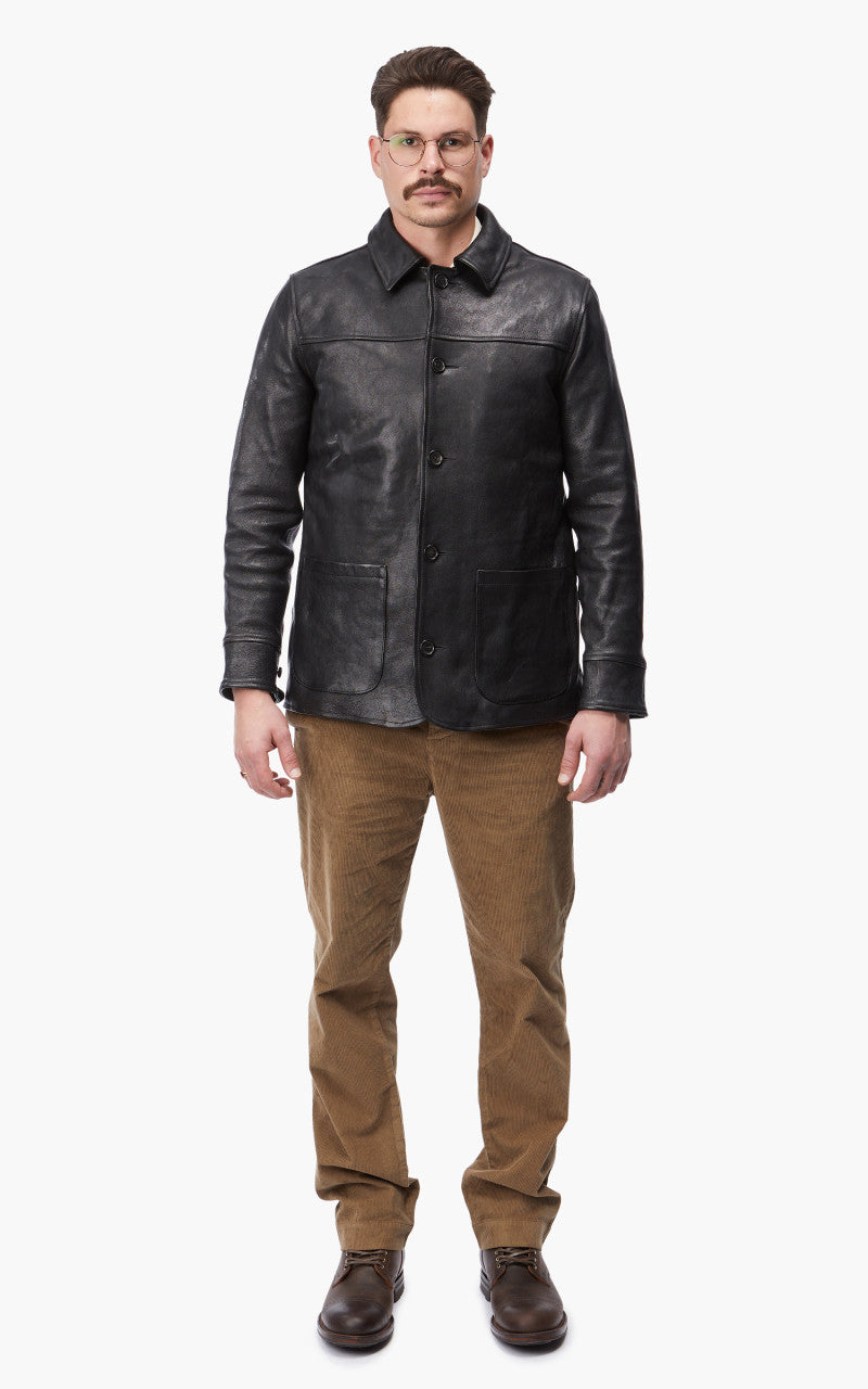 Shangri-La Heritage Enzo Car Coat Leather Black