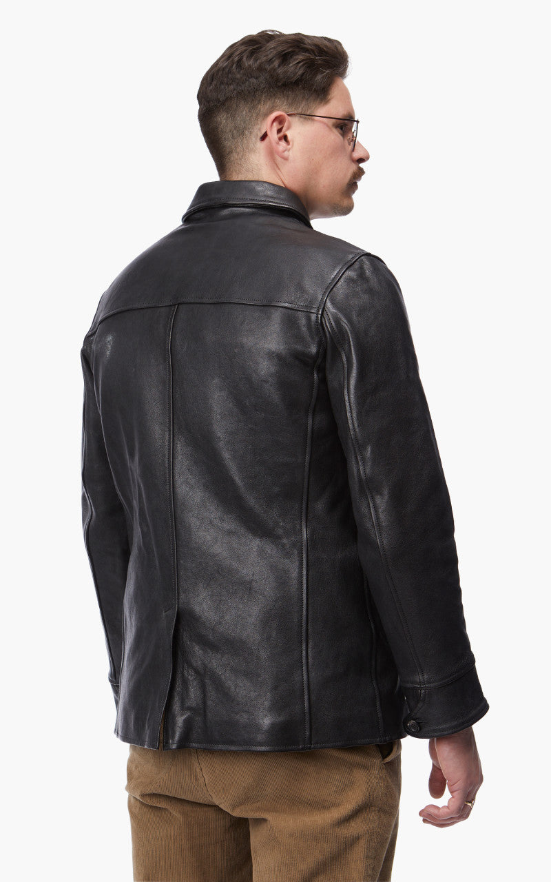 Shangri-La Heritage Enzo Car Coat Leather Black