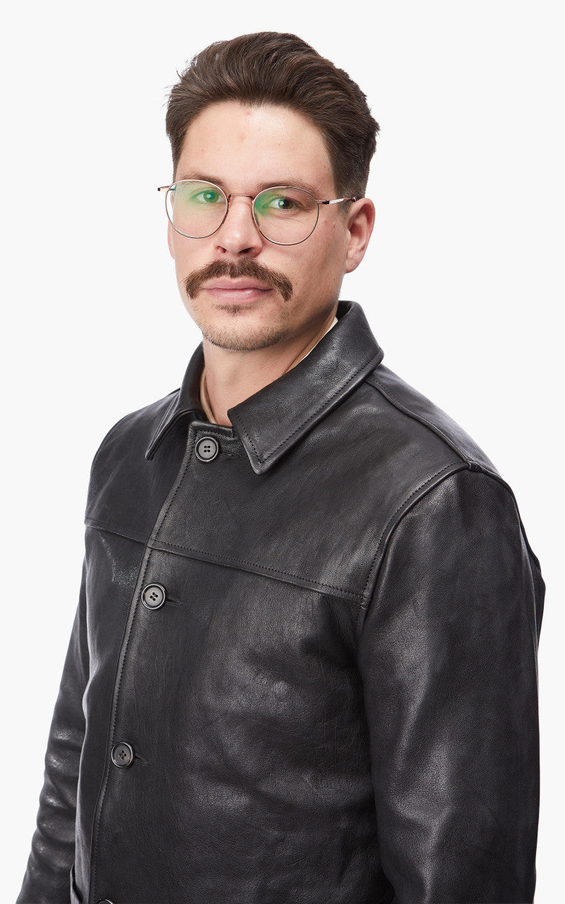 Shangri-La Heritage Enzo Car Coat Leather Black