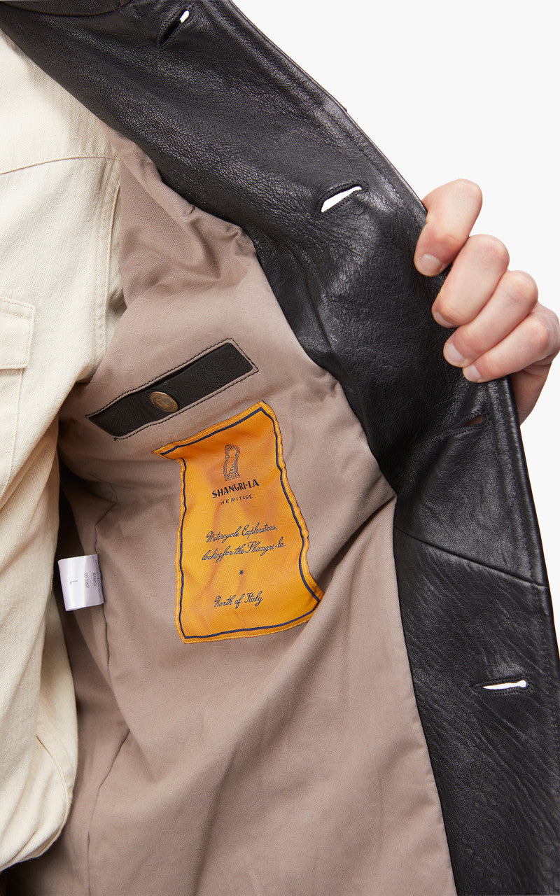 Shangri-La Heritage Enzo Car Coat Leather Black