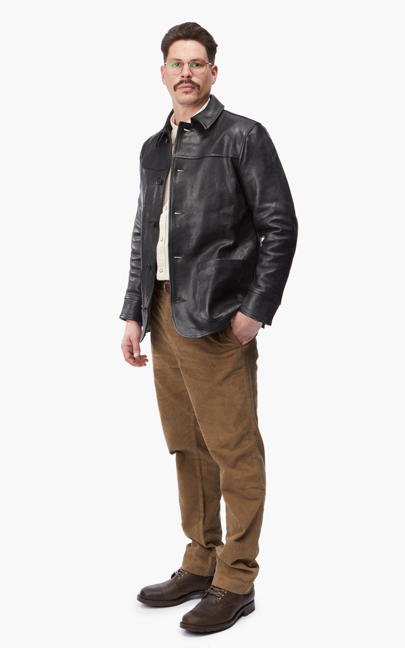 Shangri-La Heritage Enzo Car Coat Leather Black