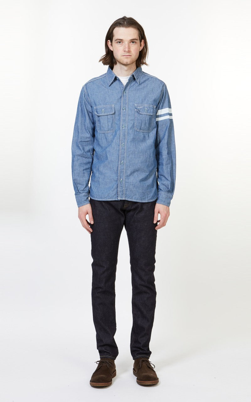 Momotaro Jeans SJ091 Chambray Shirt Indigo