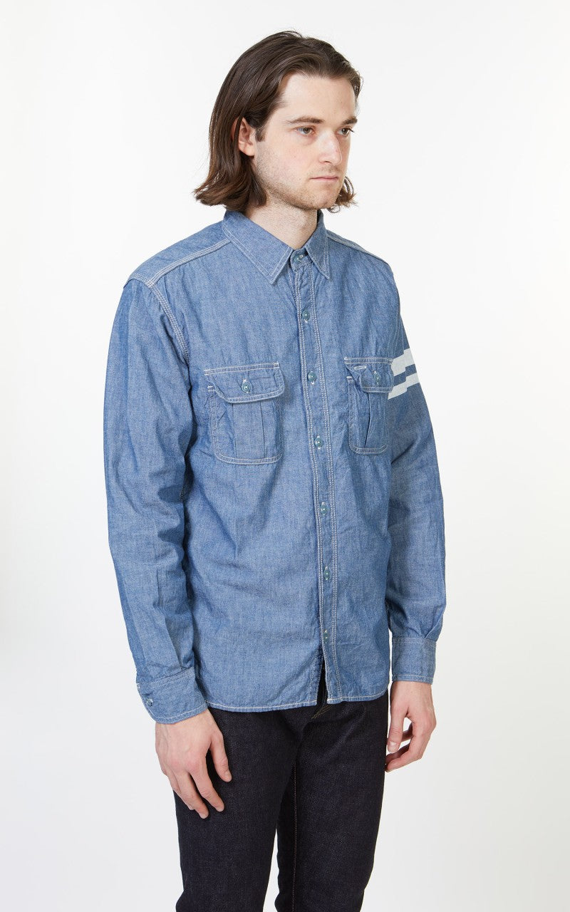 Momotaro Jeans SJ091 Chambray Shirt Indigo