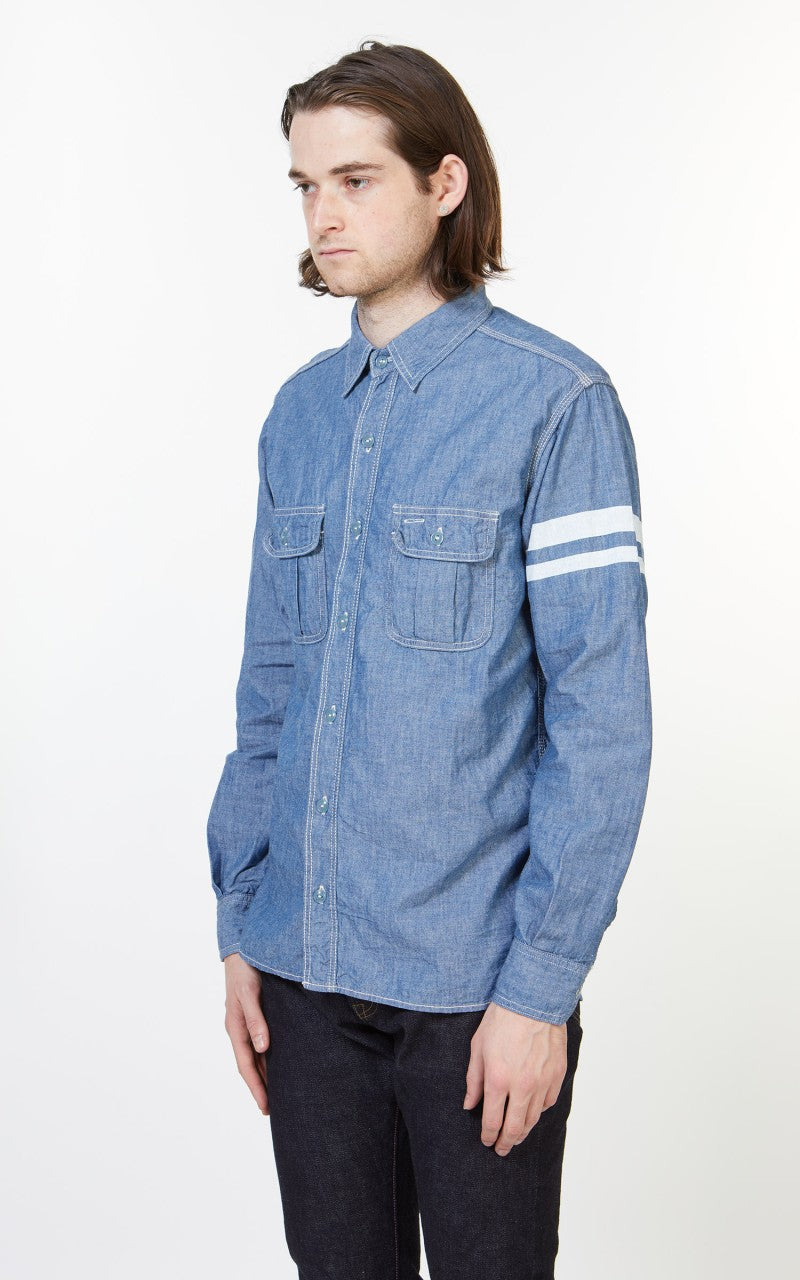 Momotaro Jeans SJ091 Chambray Shirt Indigo