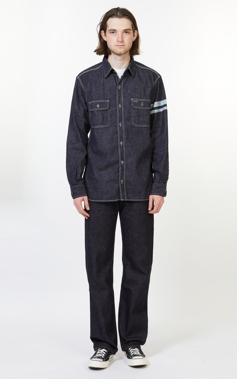 Momotaro Jeans SJ091D Selvedge Denim Work Shirt GTB