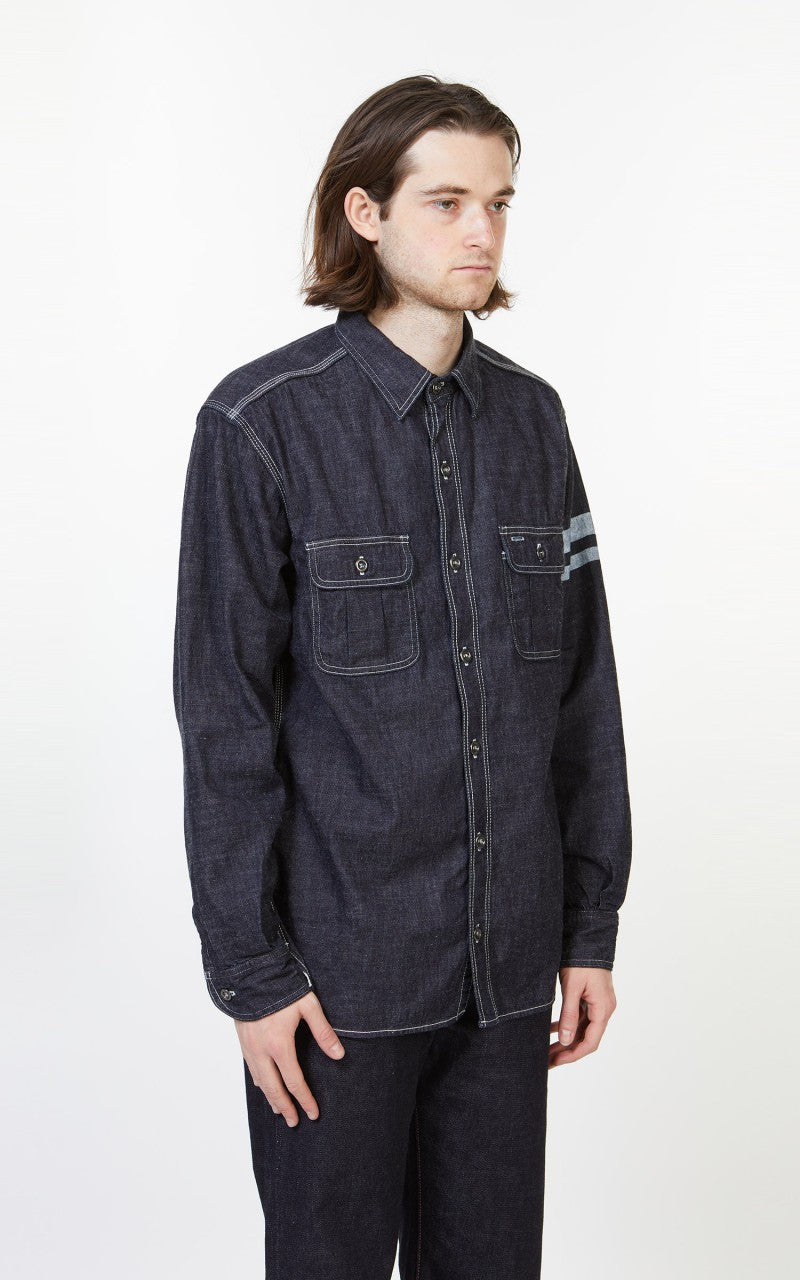 Momotaro Jeans SJ091D Selvedge Denim Work Shirt GTB