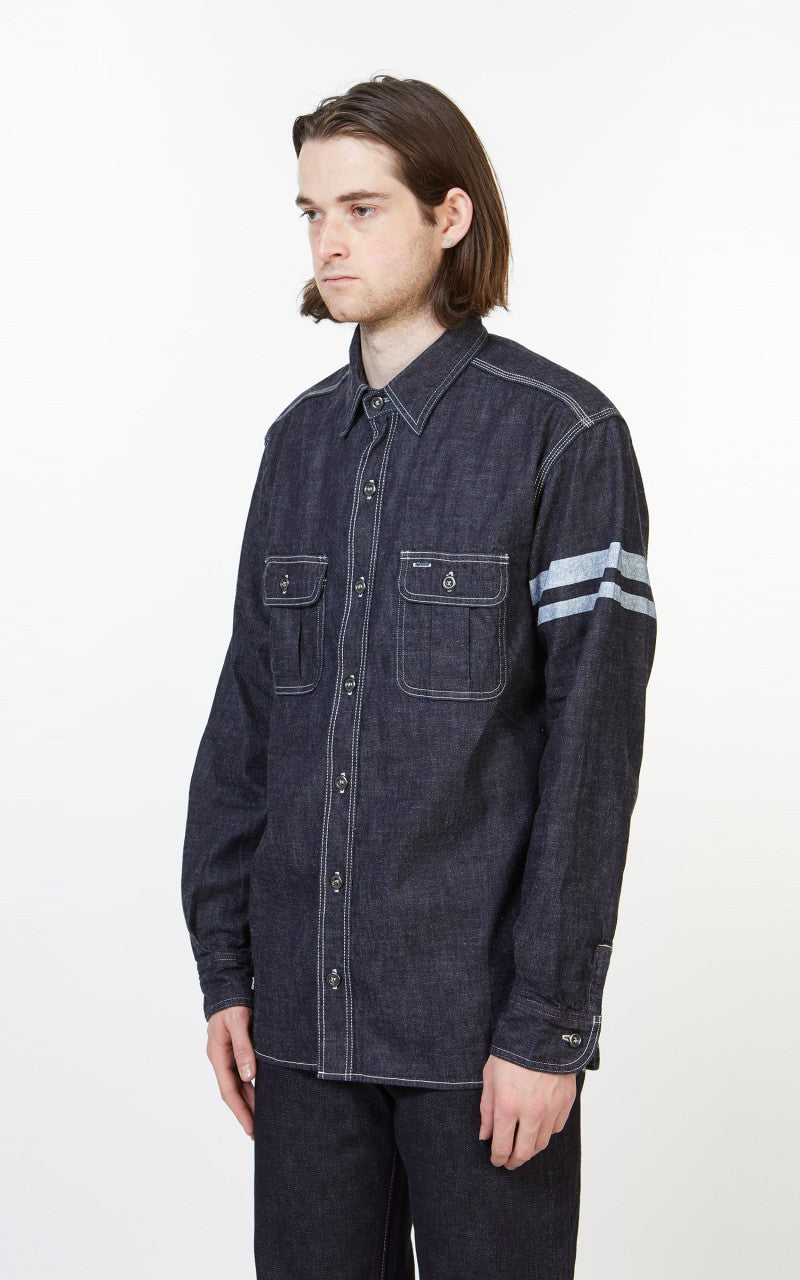 Momotaro Jeans SJ091D Selvedge Denim Work Shirt GTB