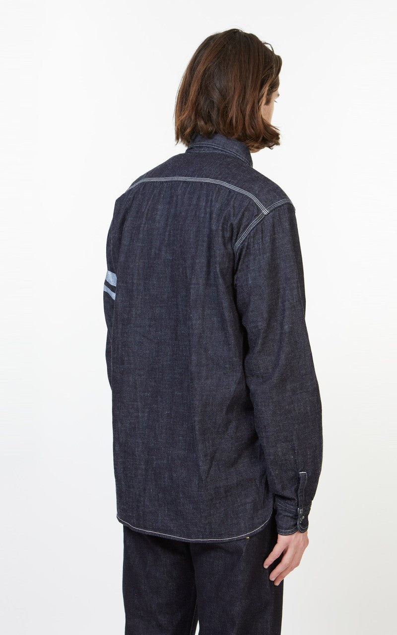 Momotaro Jeans SJ091D Selvedge Denim Work Shirt GTB