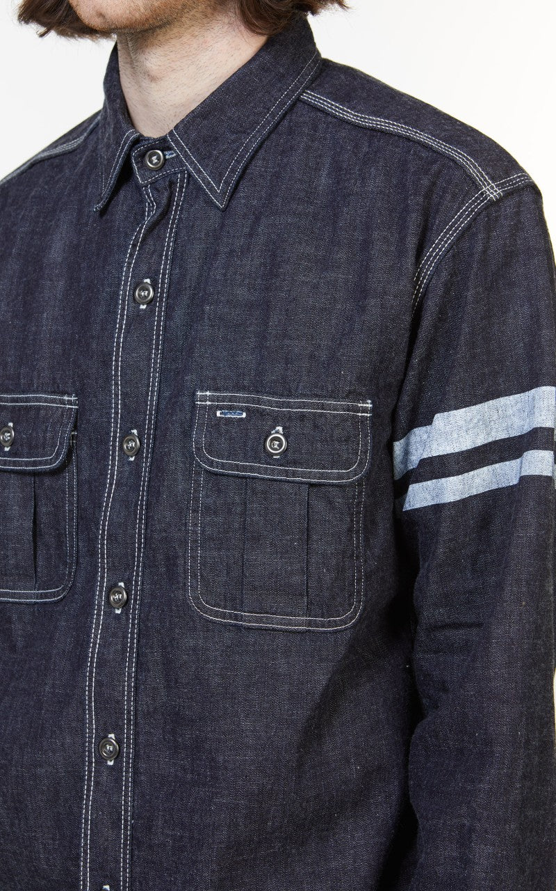 Momotaro Jeans SJ091D Selvedge Denim Work Shirt GTB