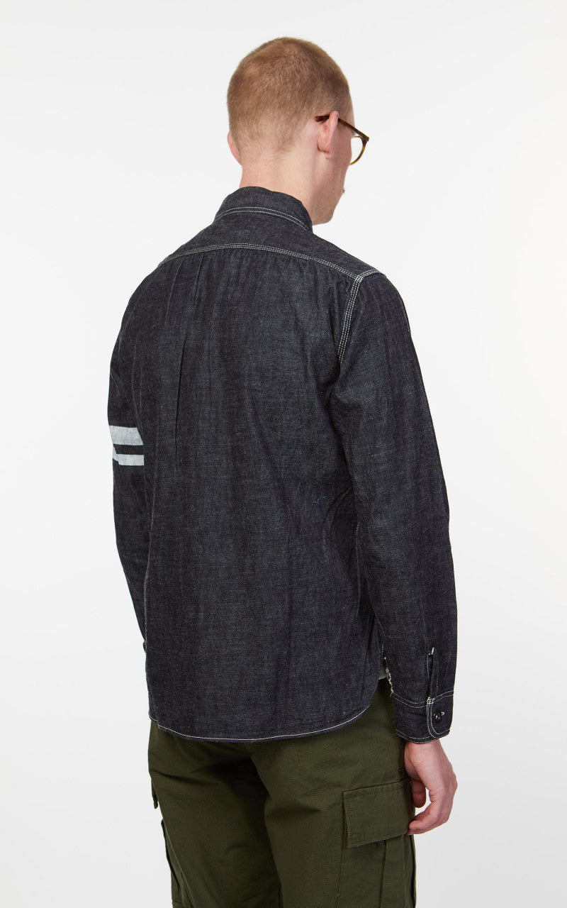 MOMOTARO-JEANS 桃太郎 SJ191 ジェイルポケット サイズ36 Momotaro Jeans SJ191 Jailpocket Shirt Selvedge Indigo GTB